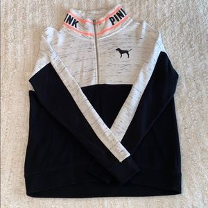 Pink Victoria Secret Quarter Zip Hoodie size S
